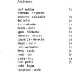Ejemplo de antónimos, cuidados con paróminos