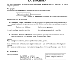 Ejemplos de sinonimia, gramática