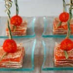 Aperitivos fríos de salmón