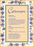 Significado de Carmen según la numerología