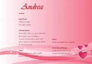 Qué significa el nombre Andrea Y su personalidad