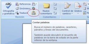 Contador de palabras en Microsoft Word 2007