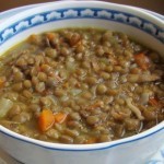 Sopa de lentejas:  receta básica