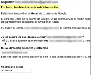 Cómo eliminar una cuenta de gmail 