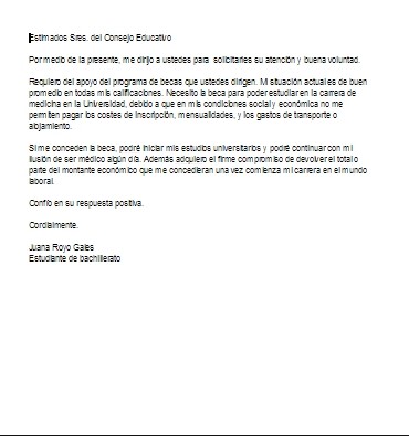 Ejemplo Beca Universitario Carta De Solicitud De Beca Modelo De Informe