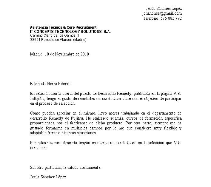 Qué debe contener una carta de presentación - Ejemplos De