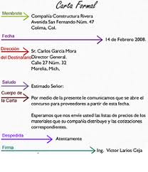 Características de la carta formal - Ejemplos De